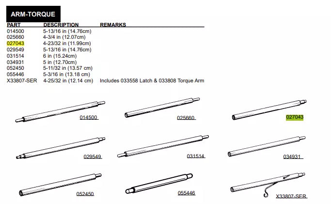 ARM TORQUE is used for models: 350, 351.