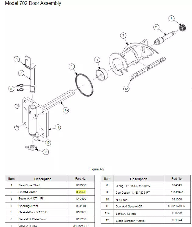 SHAFT BEATER is used to assemble the Door Assembly of the following models: 702, 741, 772, Beater Door Assembly 104 & 220, 490, 441,444.