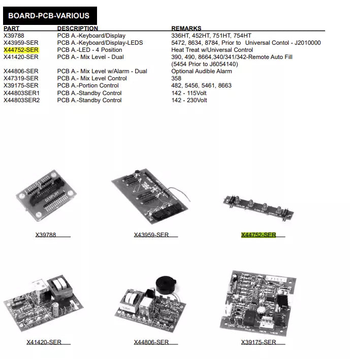 PCB A.-LED-4POSITION  Heat Treat w/Universal Control.