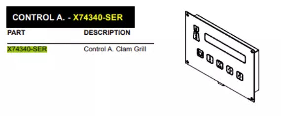 CONTROL DISPLAY A. CLAM GRILL.