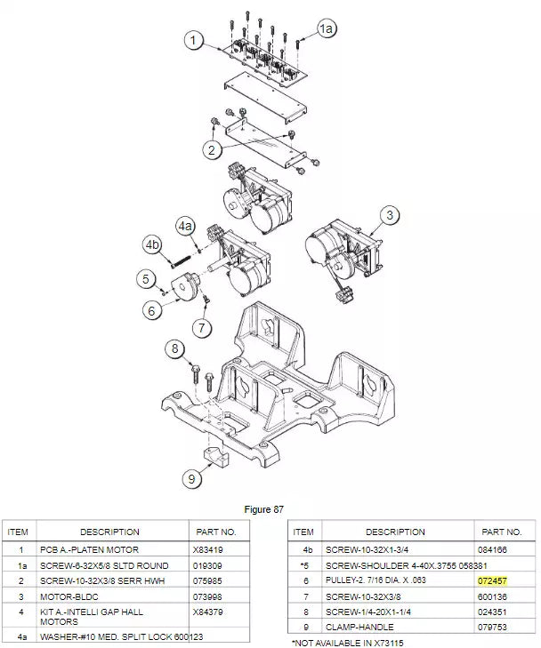 PULLEY-2. 7/16 DIA.X.063 is used to form Motor A.-Mount for following machine models: C832/C834/C835/C836/C838/C842/C844/C845.