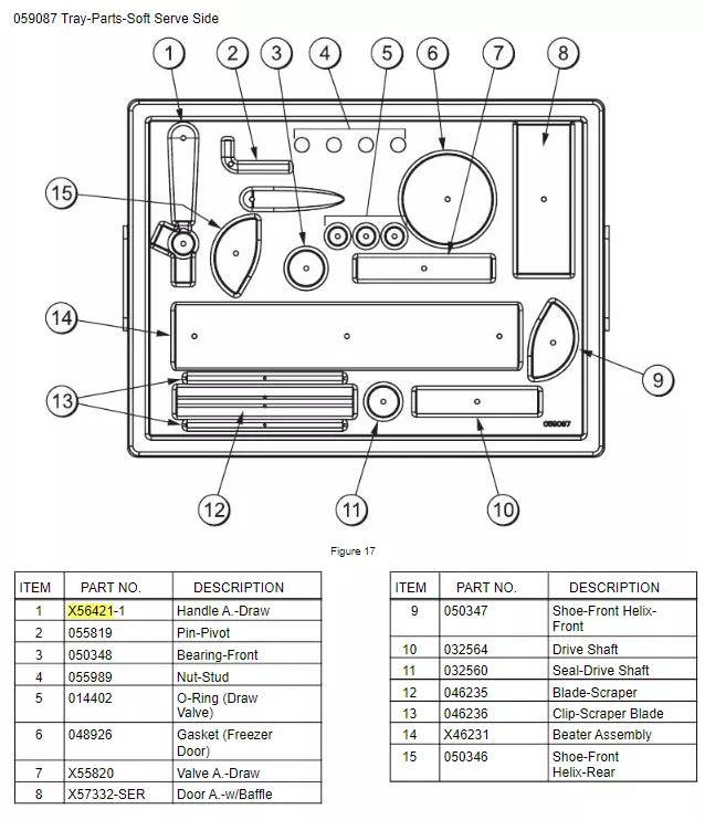 HANDLE A.-DRAW It is an operating component of the withdrawal valve assembly, used for the following model: McDonald's C602.