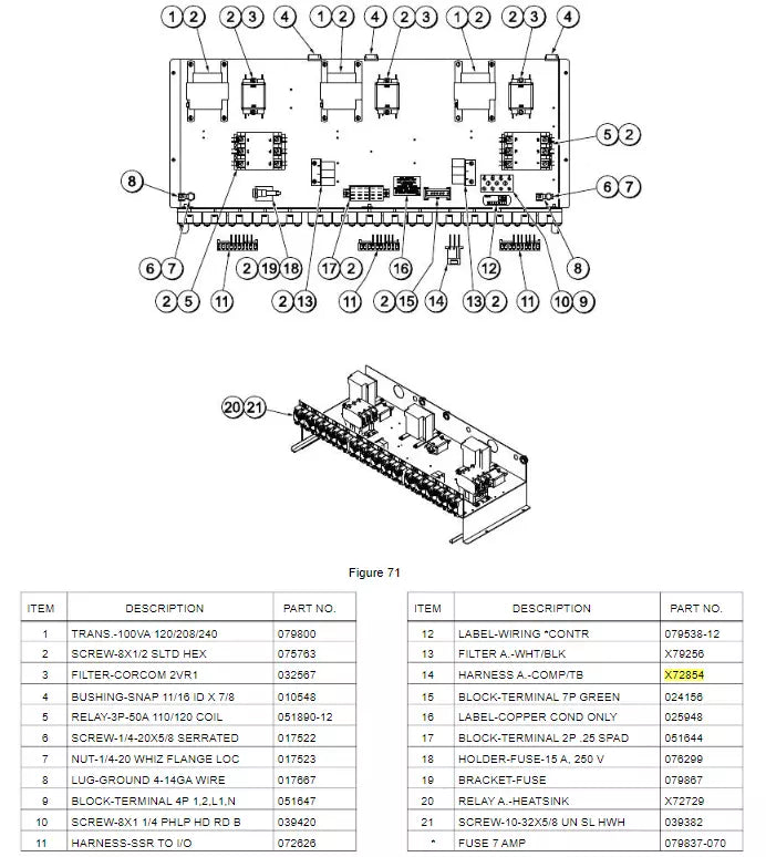 HARNESS A-COMP/TB is a connector for ControlA.-Upper for the C842 