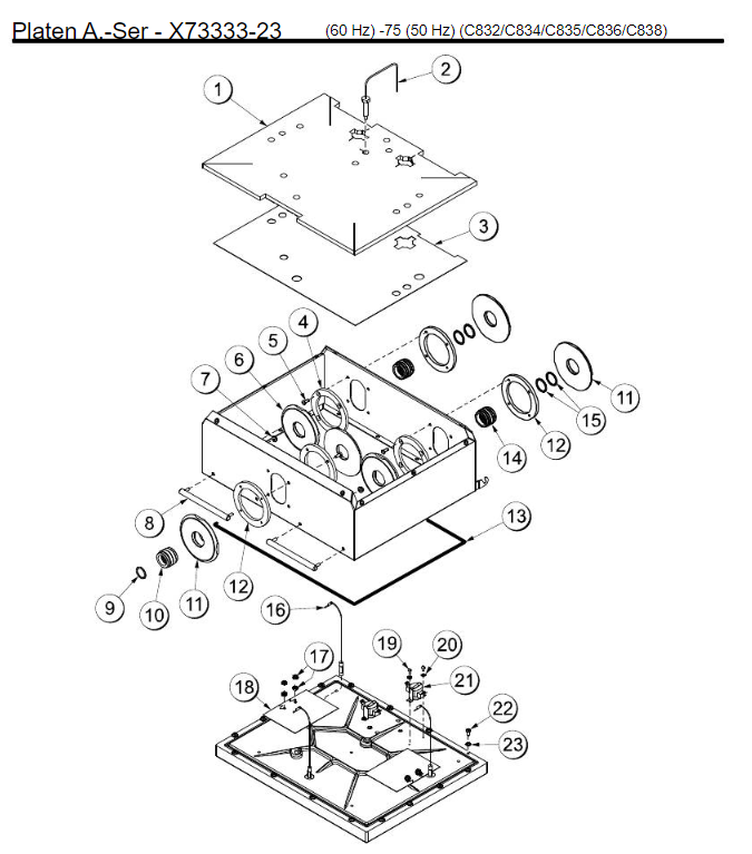 INSULATOR-ARMITE-2 HOLE is used in the following machine models: McDonald's Intelligap Grills C832/C834/C835/C836/C838.