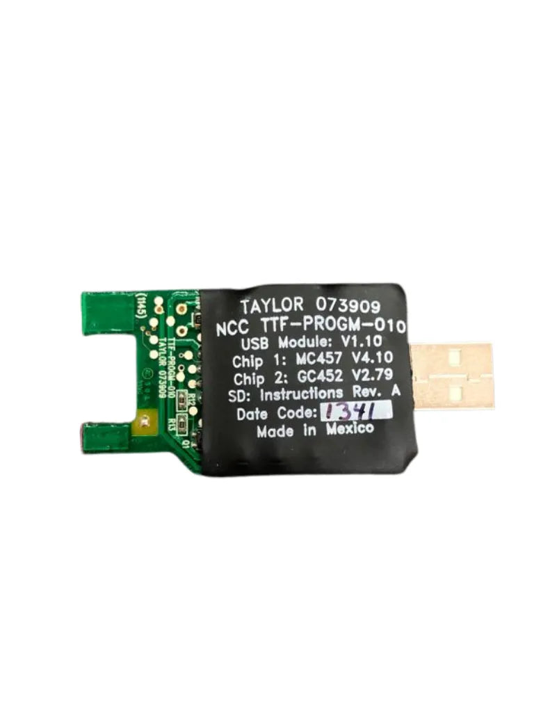 TAYLOR 073909 NCC TTF-PROGM-010 SD: Instructions Rev. A USB Module: V1.10 Chip 1: MC457 V4.10 Chip 2: GC452 V2.79 Date Code: 1341 Made in Mexico.