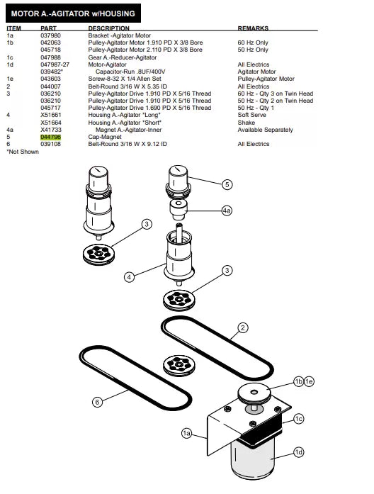 CAP-MAGNET*HT*8634/PH90 is used to form MOTOR A.-AGITATOR w/HOUSING for following models: 8634, PH90.