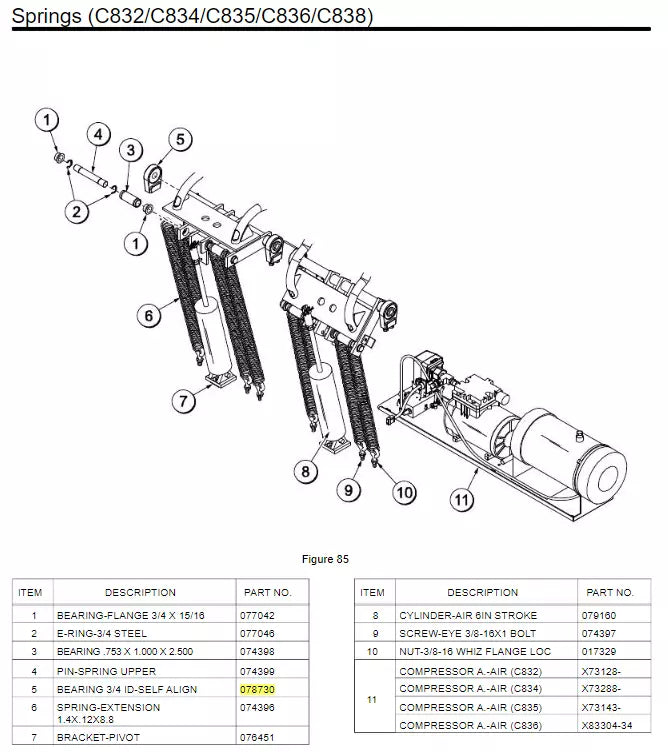 BEARING-3/4 ID SELF ALIGN is used in the following machines: C832/C834/C835/C836/C838/C842/C844/C845/C810/C812/C820/C822L810/L812/ L820/L822/L828.